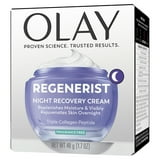 Olay Regenerist Night Recovery Cream with Triple Collagen Peptide, Wrinkle Reducer, Non-Greasy, Fragrance-Free, Hydrating Face Moisturizer for Women, 1.7 oz