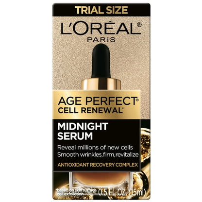 L'Oreal Paris Age Perfect Cell Renewal Midnight Serum, Anti-Aging Complex, 0.5 fl oz