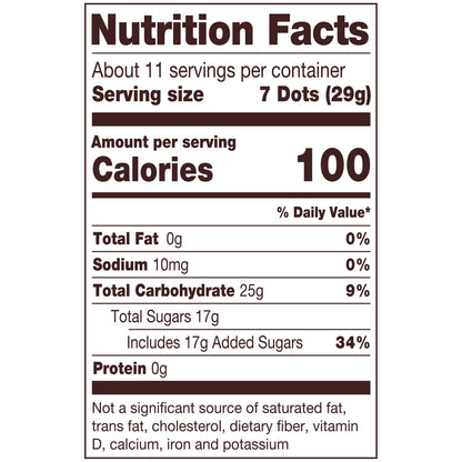 Tootsie, Holly Jolly Dots Assorted Fruit Flavored Gummies, 11 oz. Peanut-Free, Gluten Free.