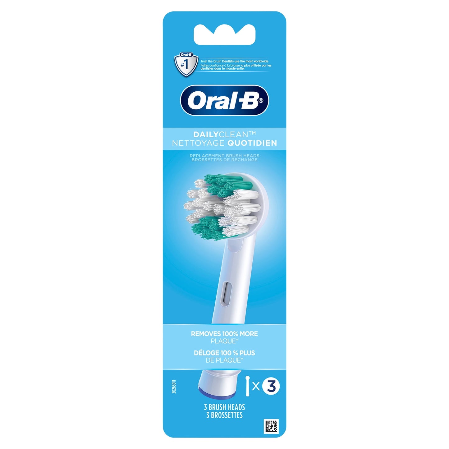 Oral-B Toothbrush Heads, Daily Clean Replacement Toothbrush Heads, 3 Count