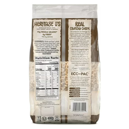 Nature's Path Organic Breakfast Cereal, Heritage O's, 32oz Bag
