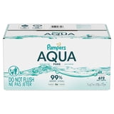Pampers Aqua Pure Baby Wipes Unscented, 12-Pack, 672 Total Wipes (Select for More Options)
