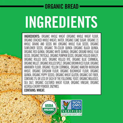 Dave's Killer Bread 21 Whole Grains and Seeds, Whole Grain Organic Bread, 27 oz Loaf