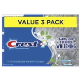 Crest Plus Baking Soda & Peroxide Whitening Toothpaste, Fresh Mint, 5.7 oz, Pack of 3