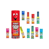 Giant Push Pop Container with Individually Wrapped Lollipop Variety Party Pack , 10 Lollipops Suckers in Assorted Fruity Flavors inside candy container, Fun Candy for Gifts