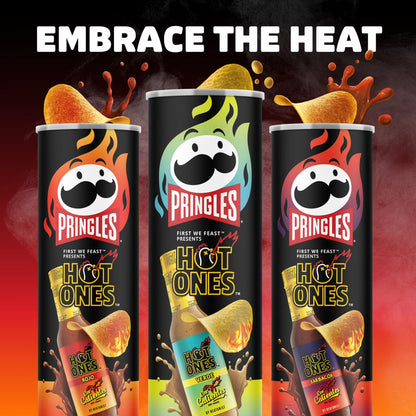Pringles Rojo Potato Crisps Chips, Lunch Snacks, 5.5 oz Canister