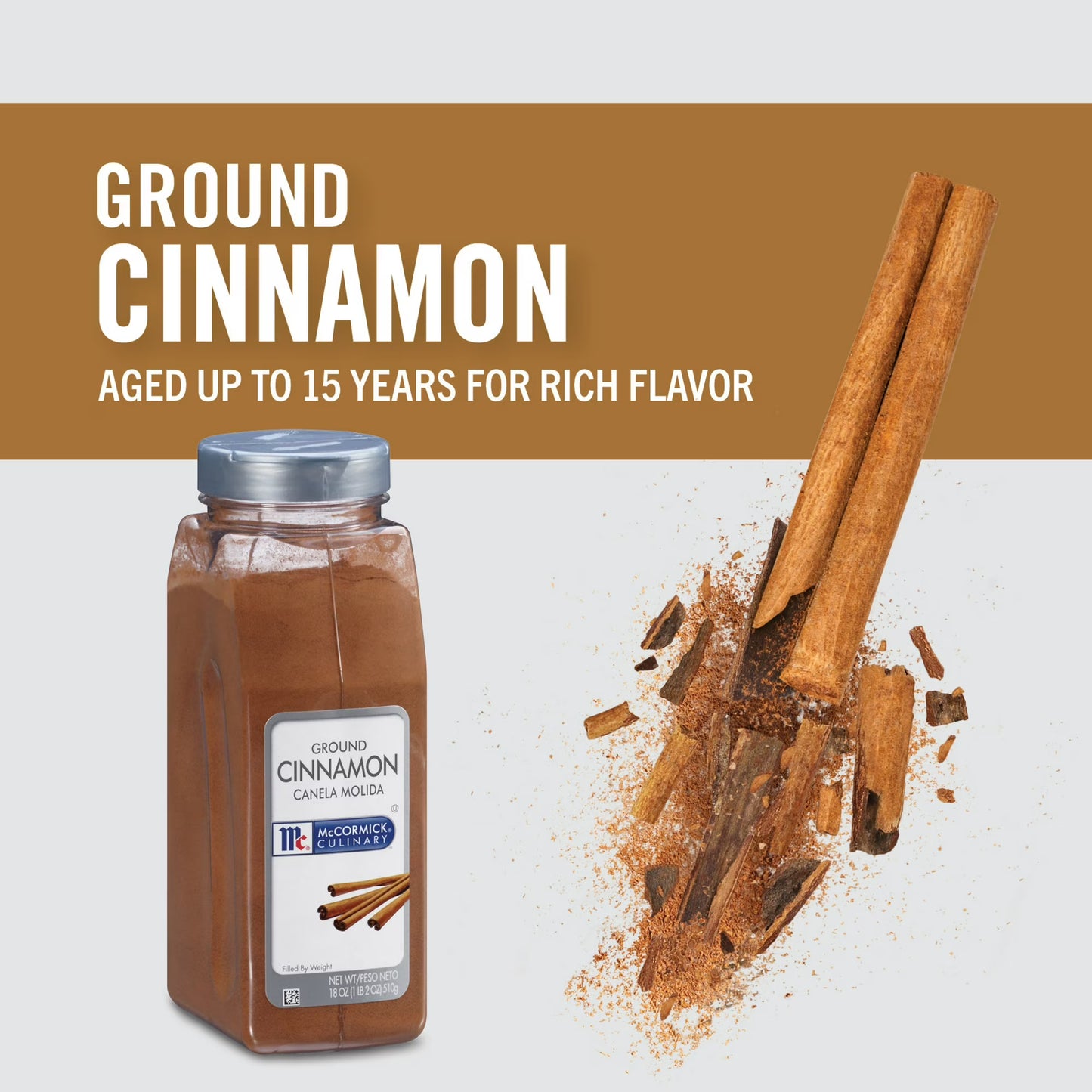 McCormick Culinary Kosher Ground Cinnamon, 18.0 oz Bottle