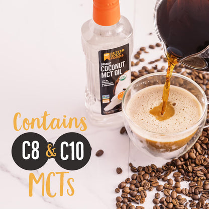 BetterBody Foods MCT Oil Concentrated MCTs from Organic Coconut Oil, 500ml