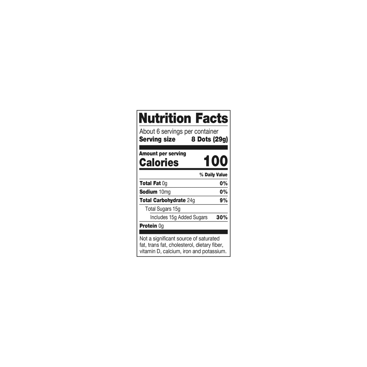 Tootsie, Dots Assorted Fruit Flavored Gumdrops, 6.5 oz. Peanut-Free, Gluten Free.