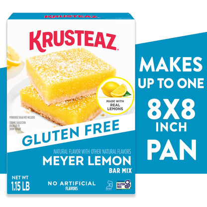 Krusteaz Gluten Free Meyer Lemon Bar Mix, Gluten Free Baking Mix, 18.42 oz Box