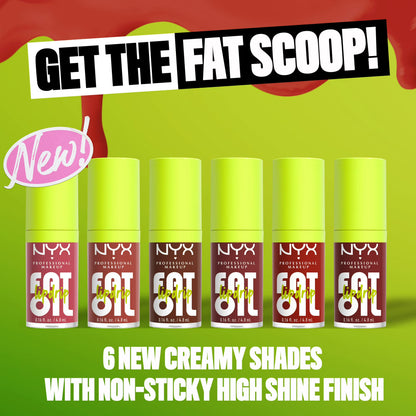 NYX Professional Makeup Fat Oil Lip Drip Hydrating Lip Gloss with Oil Blend, Sprinkle Sprinkle, 0.16 fl oz