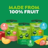 GoGo squeeZ No Sugar Added Apple Peach Gimme 5 Applesauce Variety Pouches, 3.2 oz (16 Pack)
