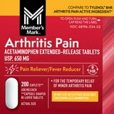 Member's Mark Arthritis Pain Extended Release Tablets, 650 mg Acetaminophen, 200 ct./pk., 2 pk.