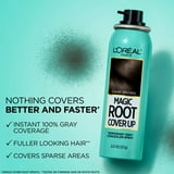 L'Oreal Paris Magic Root Cover Up Temporary Gray Concealer Spray, Black, 2 oz