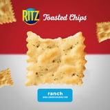 (3 pack) RITZ Toasted Chips Ranch Crackers, Party Snacks, 8.1 oz