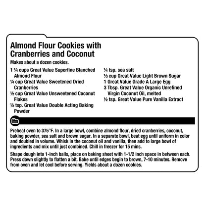 Great Value Superfine Blanched Almond Flour, Gluten-Free, 2 lb