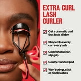 Revlon Extra Curl Lash Curler, All Day Dramatic Curl, No-Slip Finger Grips, 1 count