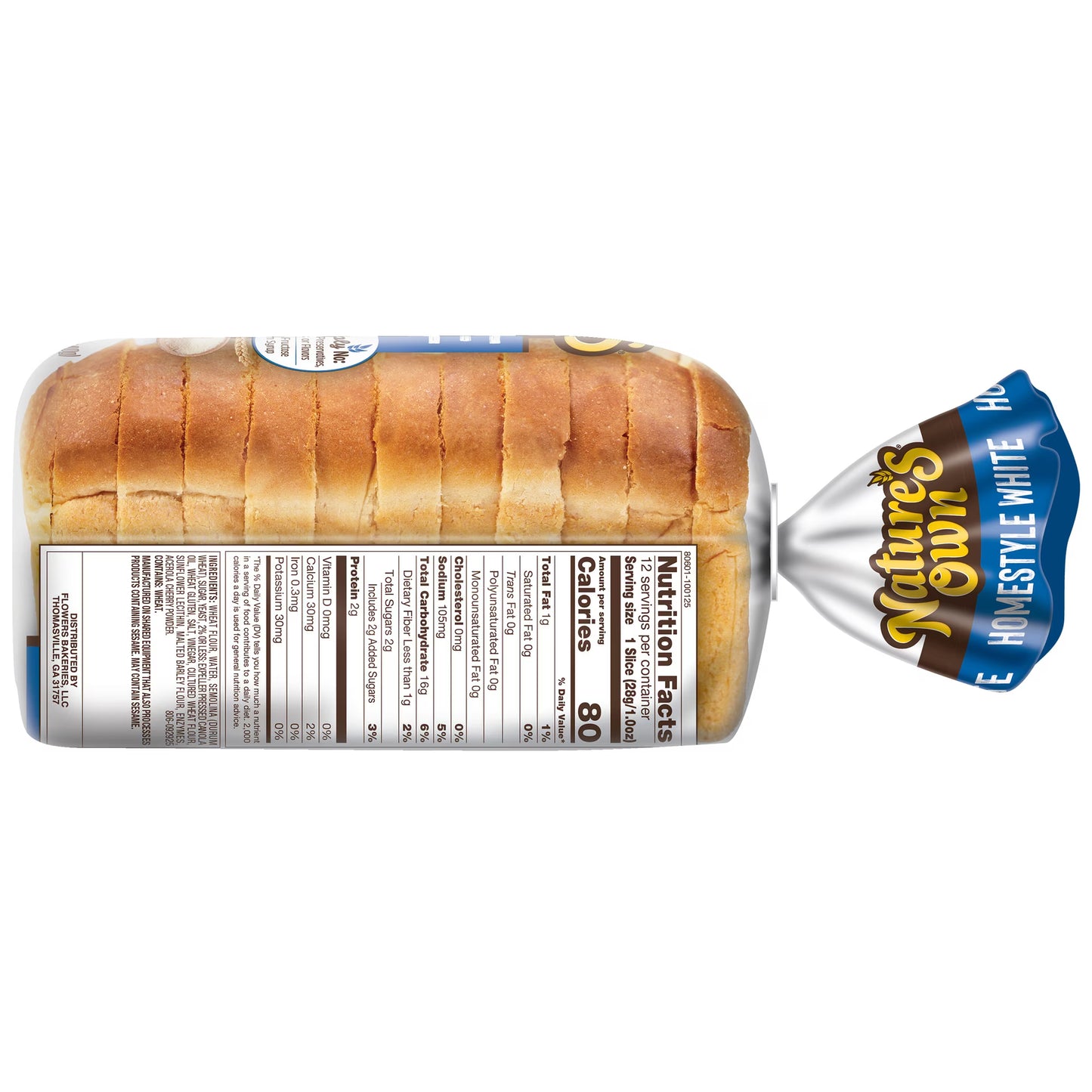 Nature's Own Homestyle White, Non-GMO Small Loaf Bread, Sandwich Bread, 12 oz Loaf