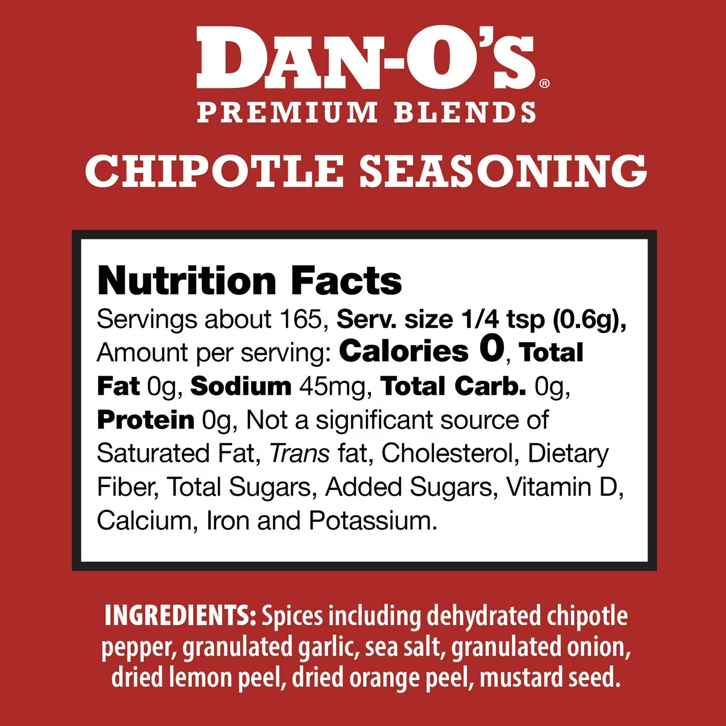 Dan-O's Chipotle Seasoning - All-Purpose Seasoning - Great for grilling & smoking anything - Small bottle (3.5 oz)