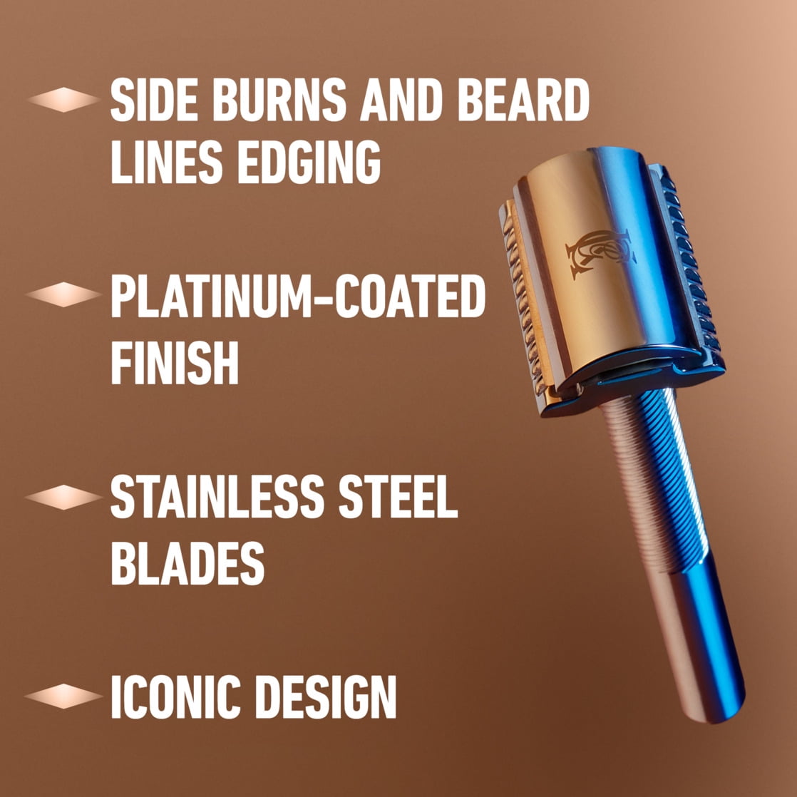 King C. Gillette Men's Double Edge Safety Razor with 5 Double Edge Refill Blades, Chrome