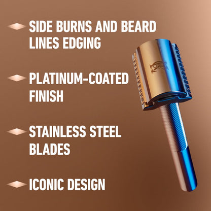 King C. Gillette Men's Double Edge Safety Razor with 5 Double Edge Refill Blades, Chrome
