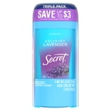 Secret Fresh Clear Gel Antiperspirant and Deodorant for Women, Relaxing Lavender, 3 Pack, 3 x 2.6 oz