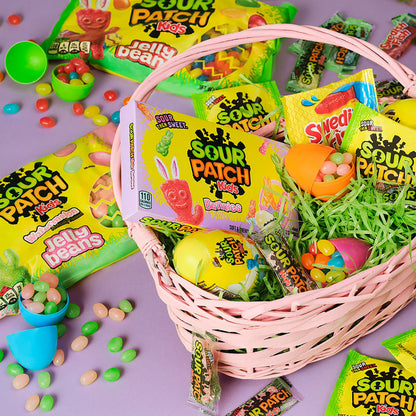 SOUR PATCH KIDS and SWEDISH FISH Mini Soft & Chewy Easter Candy Variety Pack, Bulk Candy, 50 Packs
