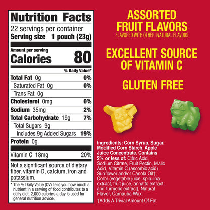 (2 pack) Pokemon Fruit Flavored Snacks, Fat Free and Gluten Free, Value Pack, 17.6 oz, 22 Pouches