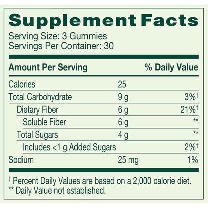 Spring Valley Adult Daily Fiber Dietary Supplement, 90 Gummies