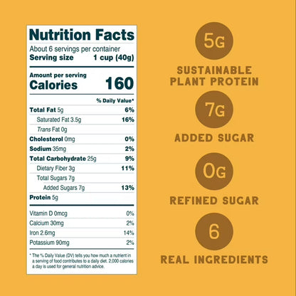 Seven Sundays Simply Honey Oat Breakfast Cereal, Gluten Free, 8 oz, 1 Bag