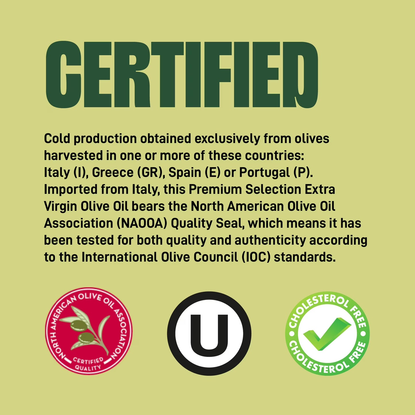 Colavita Premium Selection Extra Virgin Olive Oil, 34 Fluid Ounce