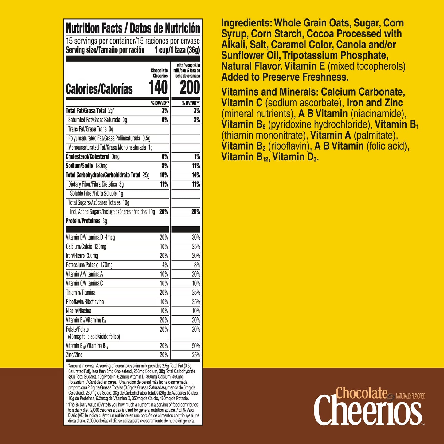 Chocolate Cheerios, Heart Healthy Gluten Free Breakfast Cereal, Family Size, 19.2 oz
