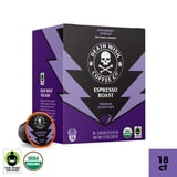 Death Wish Coffee Co., Organic and Fair Trade, Single Serve Coffee Pods, Espresso Roast, 18 Count
