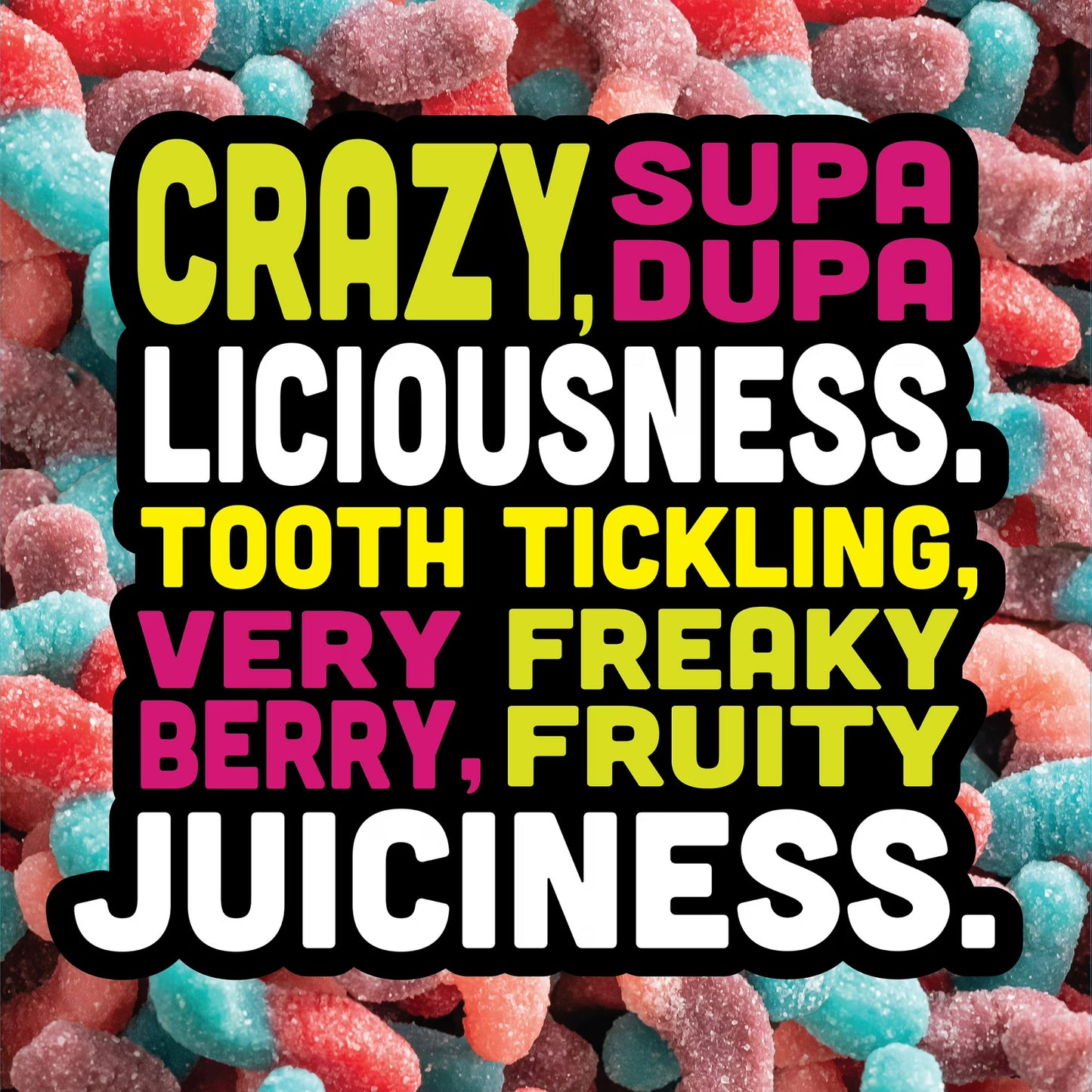 Trolli Sour Brite Crawlers Candy, Very Berry, Sweet and Sour, Gummy Worms, 14 oz