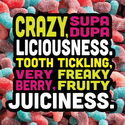 Trolli Sour Brite Crawlers Candy, Very Berry, Sweet and Sour, Gummy Worms, 14 oz