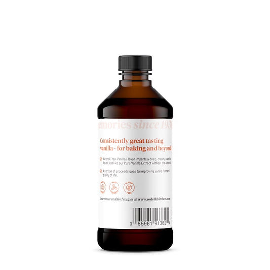 Rodelle Alcohol Free Vanilla Flavor 4 fl oz, Baking Extract