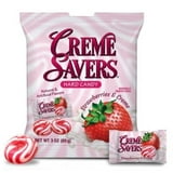 Creme Savers Hard Candy | Original Classic Crèame savers, Individually Wrapped | Strawberries and Creme and Orange and Creme Hard Candy