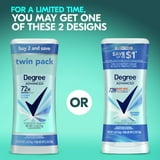 Degree Advanced Women's Antiperspirant Deodorant Stick Twin Pack Shower Clean, 2.6 oz