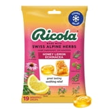 Ricola Honey Lemon with Echinacea Cough Drops for Sore Throat and Cough Relief, 19 Count