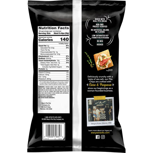 Stacy’s No Artificial Colors or Flavors Sea Salt Pita Chips Bag, 16 oz