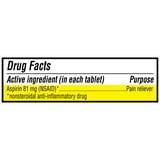 Equate Low Dose Aspirin Pain Relief Safety Coated Tablets, 81 mg, 500 Count, Compare to Bayer Low Dose Aspirin Active Ingredient