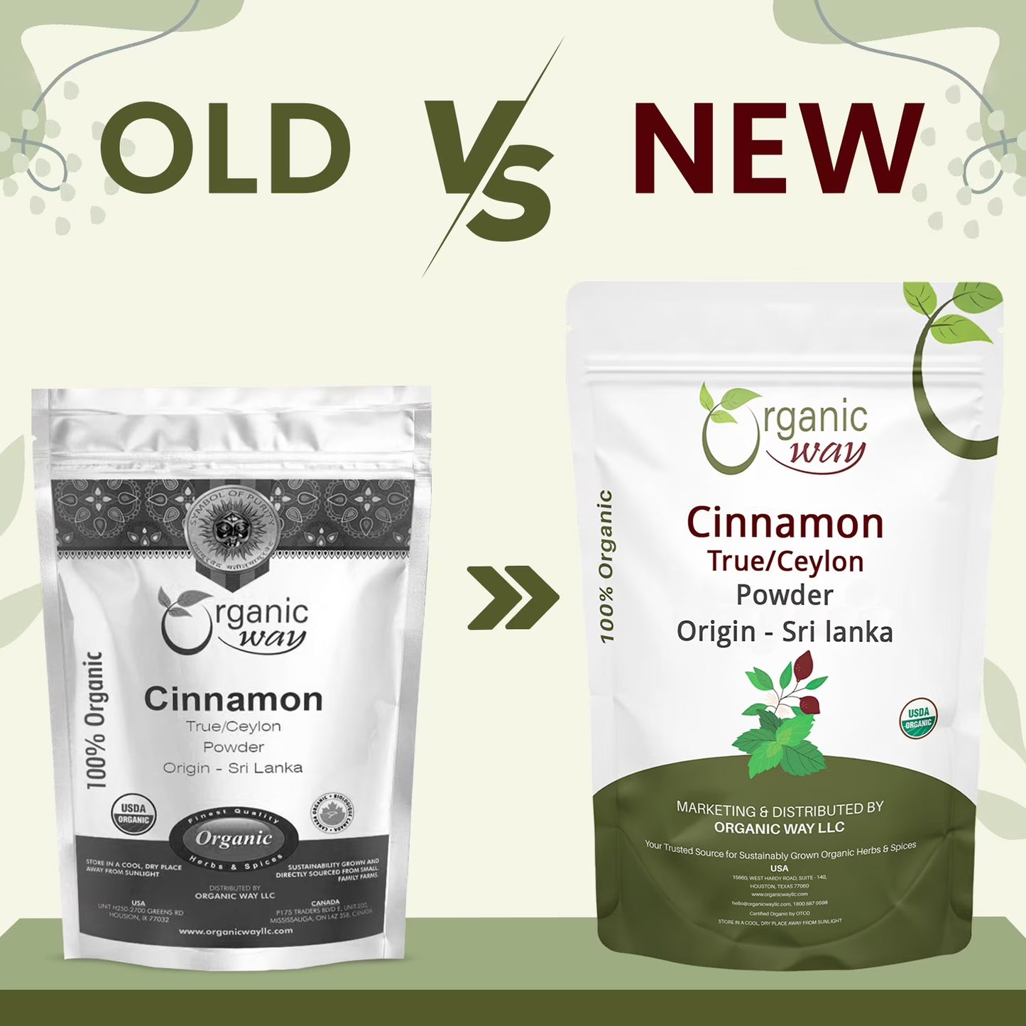 Organic Way True Ceylon Cinnamon Powder, Cinnamomum Verum, Organic, Kosher, Non-GMO, Gluten Free, (4 oz)