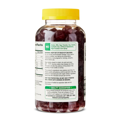 Spring Valley Adult Elderberry Dietary Supplement Gummies for Immune Health, 50mg, 120 Count
