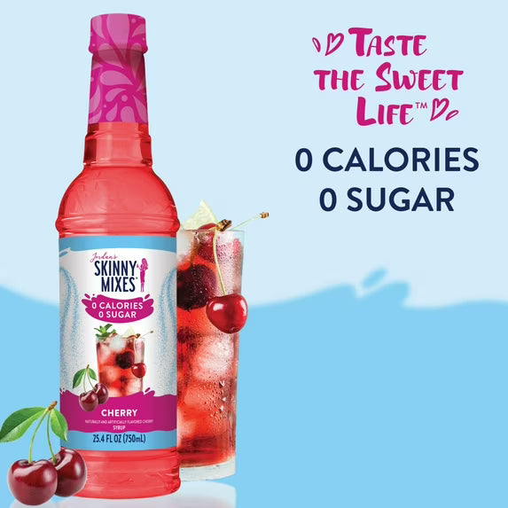Jordan's Skinny Mixes Sugar Free Cherry Syrup, 25.4 Fl Oz