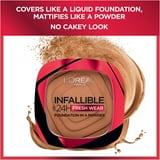 (2 pack) L'Oreal Paris Infallible Fresh Wear 24 Hr Powder Foundation Makeup, 300 Amber, 0.31 oz