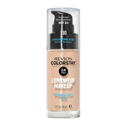 Revlon ColorStay Liquid Foundation Makeup, Normal/Dry Skin, SPF 20, 130 Porcelain, 1 fl oz