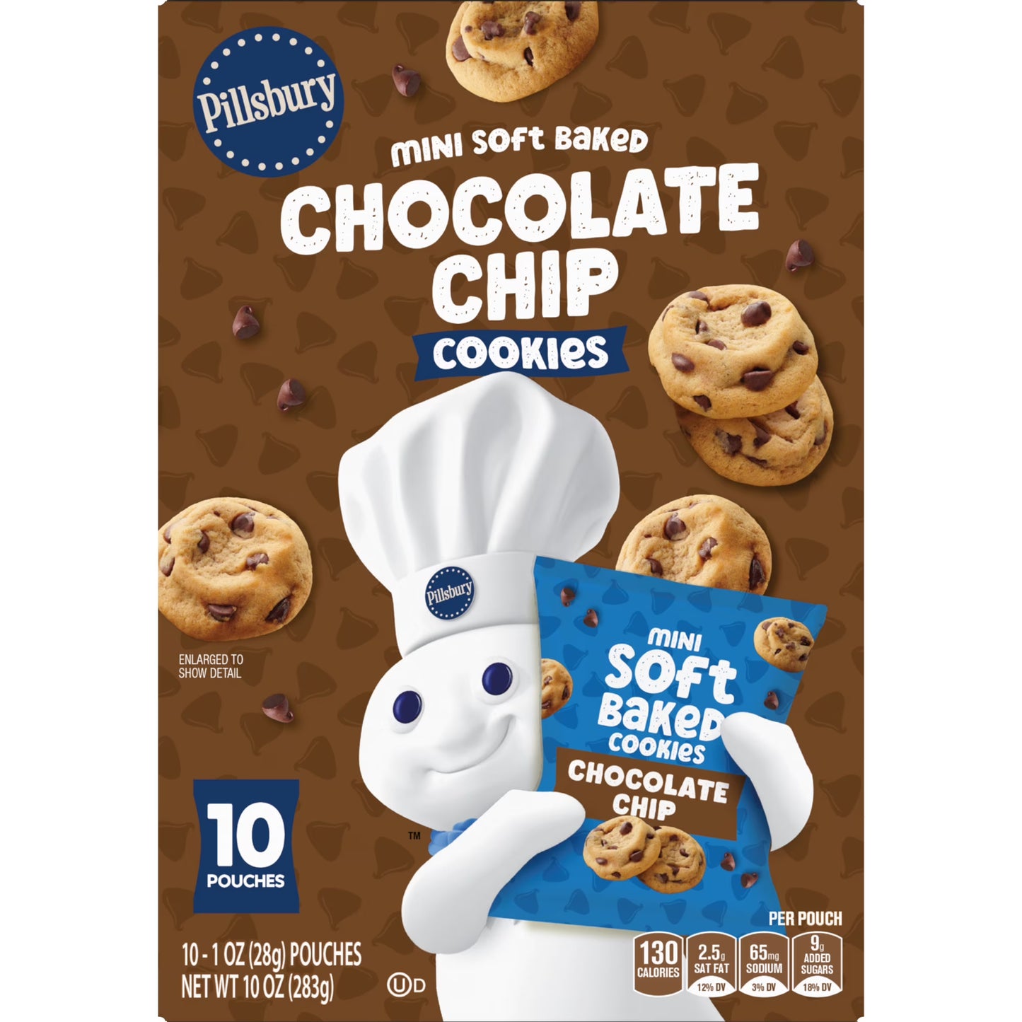 Pillsbury Chocolate Chip Mini Soft Baked Cookies (10 Pouches)