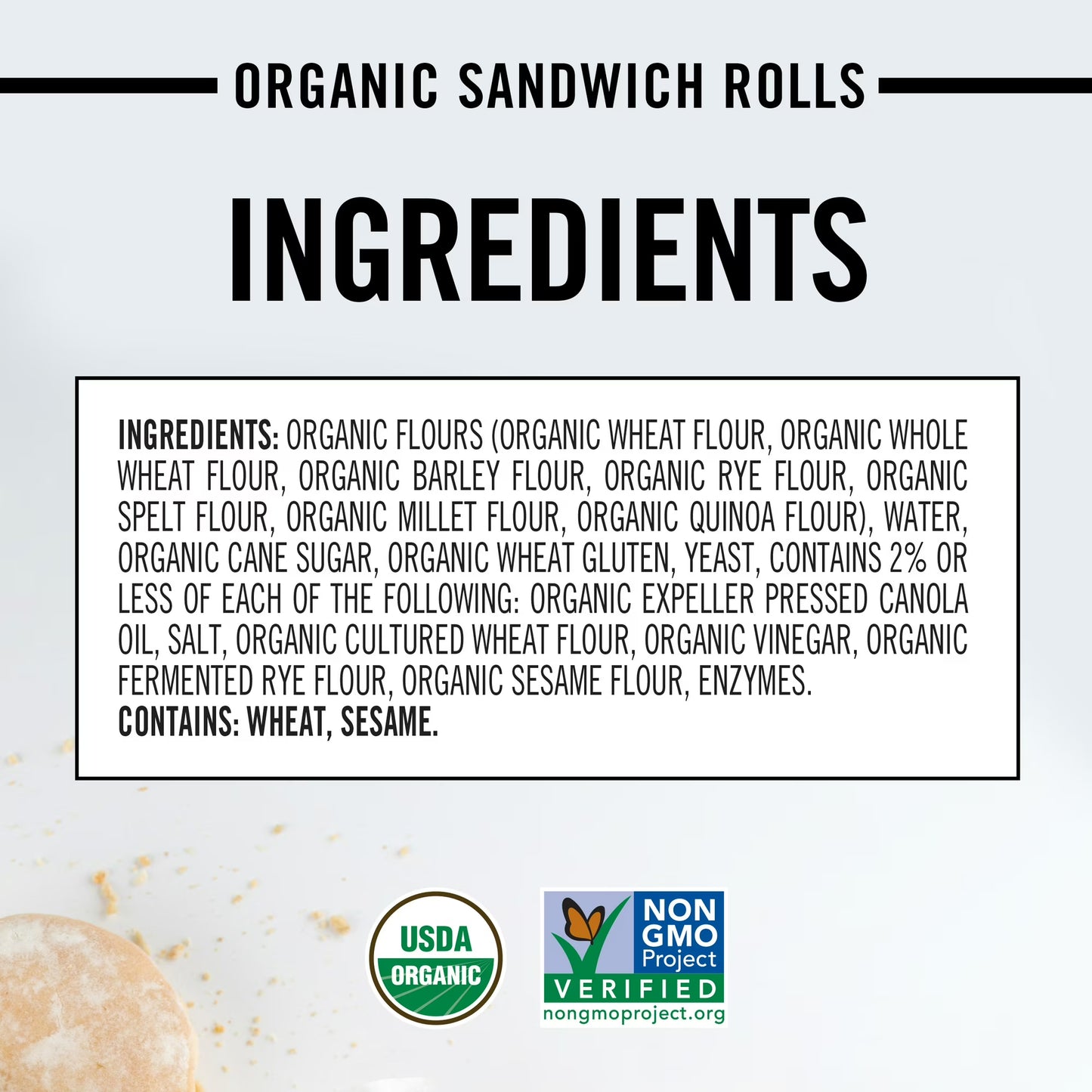 Dave's Killer, Bread Sandwich Rolls Done Right, Organic White Bread Sandwich Rolls, 6 Count