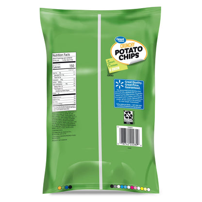 Great Value Sour Cream & Onion Flavored Potato Chips, 7.75 oz Bag