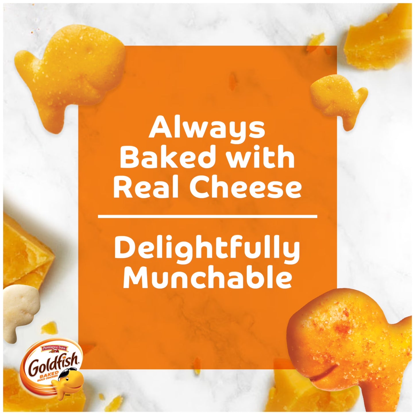 Goldfish Crackers Say Cheeeese Variety Pack with Cheddar, Pizza and Parmesan, Snack Packs, 20 Count
